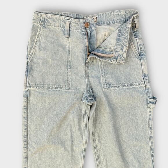 Free People Major Leagues Wide Leg Crop Jeans Size 28 - Picture 7 of 12